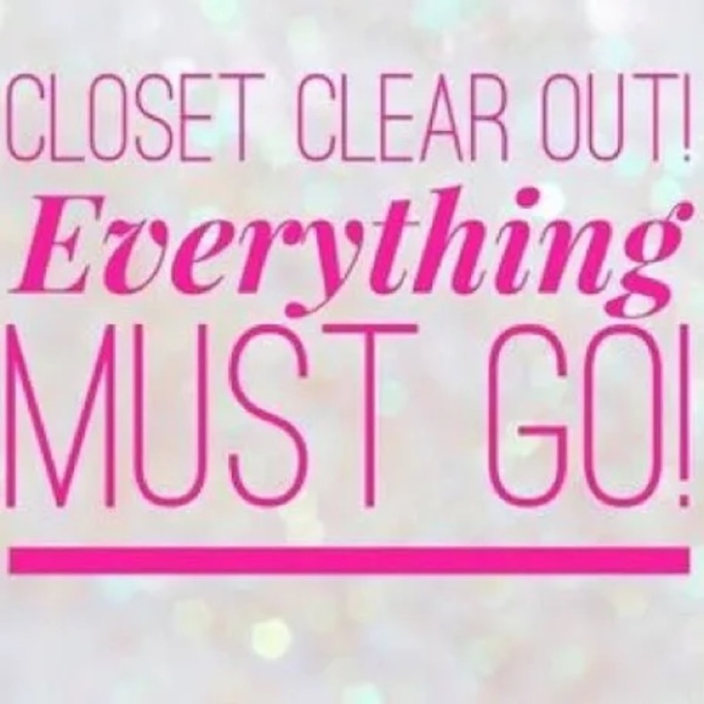 Closet Clear Out Starting at 9:15 Live